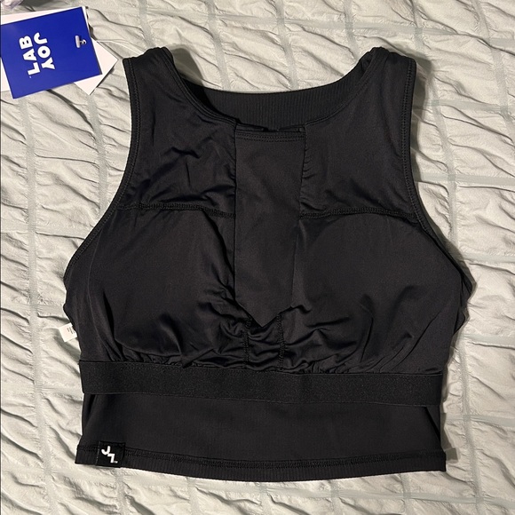 NWT Black Lace-Up Joy Lab Longline Sports Bra, SZ - XS - Picture 5 of 6